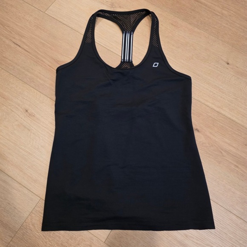 Lorna Jane Black Racerback Mesh Active Tank‎ Top WS1019210 Womens Large